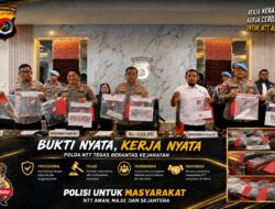 Capaian Gemilang : Polda NTT Tangani 76 Kasus Pidana, Amankan 87 Tersangka dan Ratusan Barang Bukti