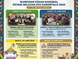 Rundown Lengkap PENAS Tani‑Nelayan XVII Gorontalo 2026 Resmi Dirilis, Rangkaian Kegiatan Berjalan 18‑24 Juni di Limboto