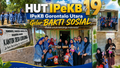 Peringati HUT ke-19, IPeKB Gorontalo Utara Salurkan Bantuan untuk Keluarga Berisiko Stunting
