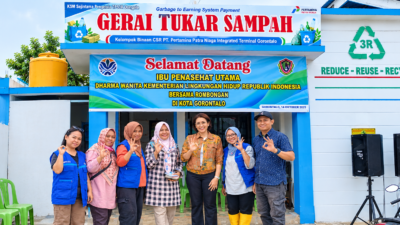 Istri Menteri LHK RI Kunjungi TPS 3R Donggala Kota Gorontalo , Puji Peran Perempuan dan Inovasi Gerai Tukar Sampah